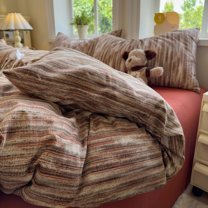 91家纺网 家纺一手货源 找家纺 如意朵 2025新款全棉纯棉磨毛四件套 森律