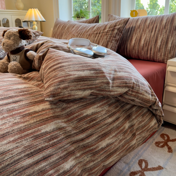 91家纺网 家纺一手货源 找家纺 如意朵 2025新款全棉纯棉磨毛四件套 森律