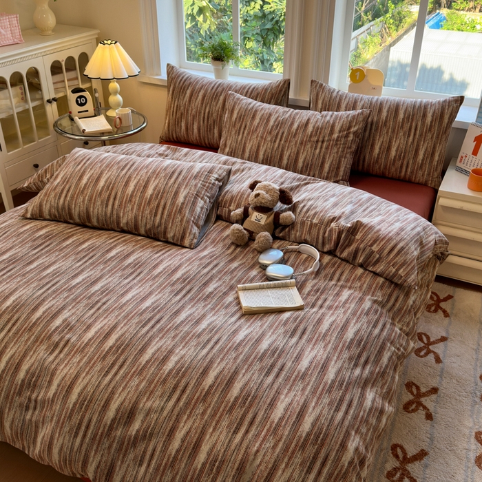 91家纺网 家纺一手货源 找家纺 如意朵 2025新款全棉纯棉磨毛四件套 森律