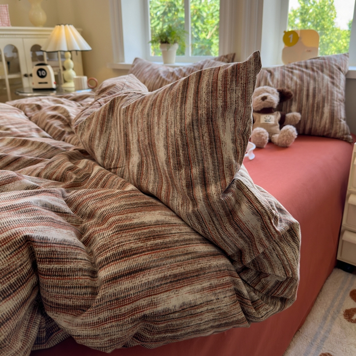 91家纺网 家纺一手货源 找家纺 如意朵 2025新款全棉纯棉磨毛四件套 森律