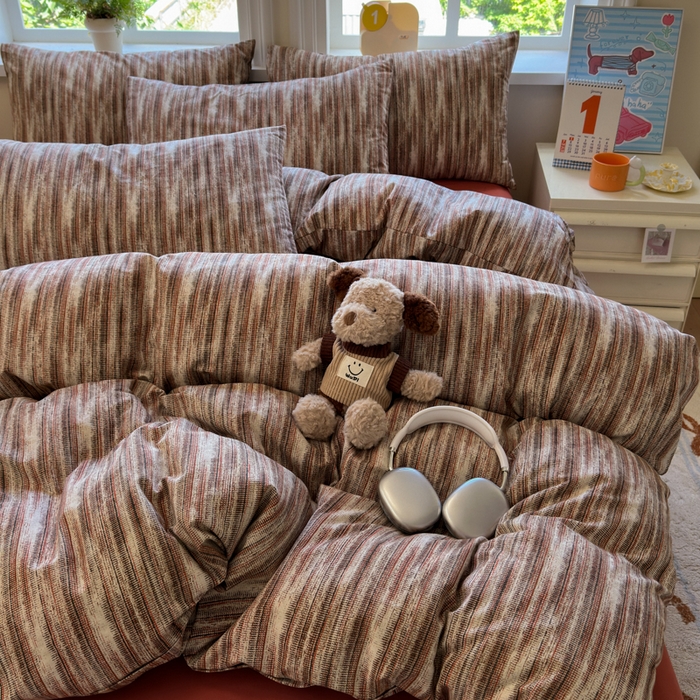 91家纺网 家纺一手货源 找家纺 如意朵 2025新款全棉纯棉磨毛四件套 森律