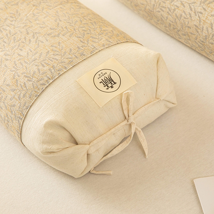 91家纺网 家纺一手货源 找家纺 梦莱家纺 2025新款棉麻荞麦枕枕头枕芯 丛林-咖色