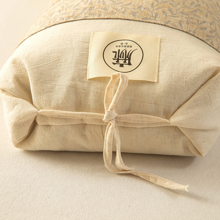 91家纺网 家纺一手货源 找家纺 梦莱家纺 2025新款棉麻荞麦枕枕头枕芯 丛林-咖色