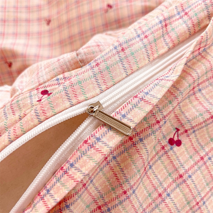 91家纺网 家纺一手货源 找家纺 缦彩 2025新款韩版公主风100%纯棉床裙四件套全棉花边床单床罩套件 卡曼粉