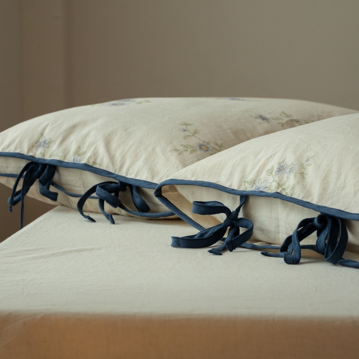 91家纺网 家纺一手货源 找家纺 （总）山舍家居 2025新款竹节棉麻印花工艺款四件套