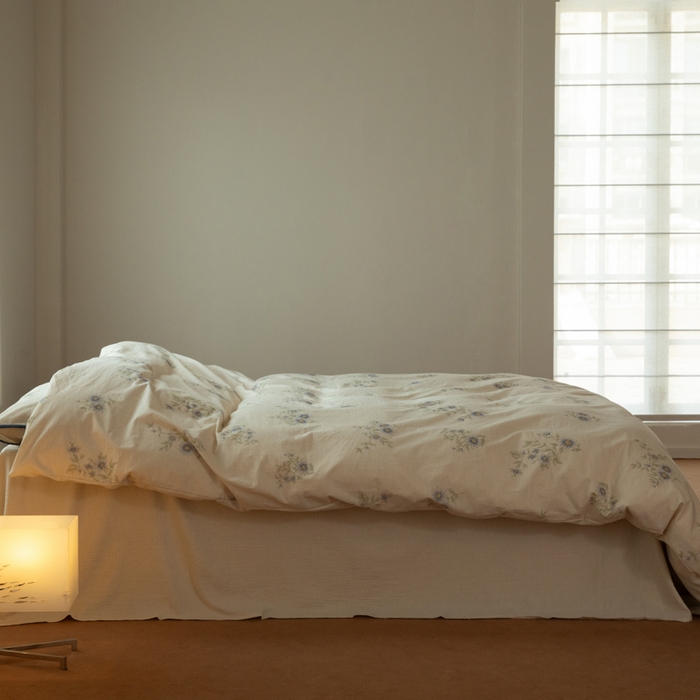 91家纺网 家纺一手货源 找家纺 山舍家居 2025新款竹节棉麻印花工艺款四件套 不见兰序