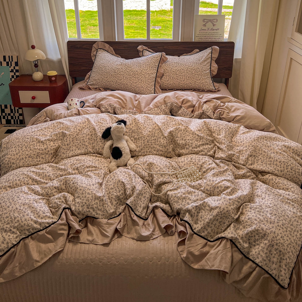 91家纺网 家纺一手货源 找家纺 美梦家纺 2025新款亲肤舒适高克重云感棉床盖四件套 赫拉