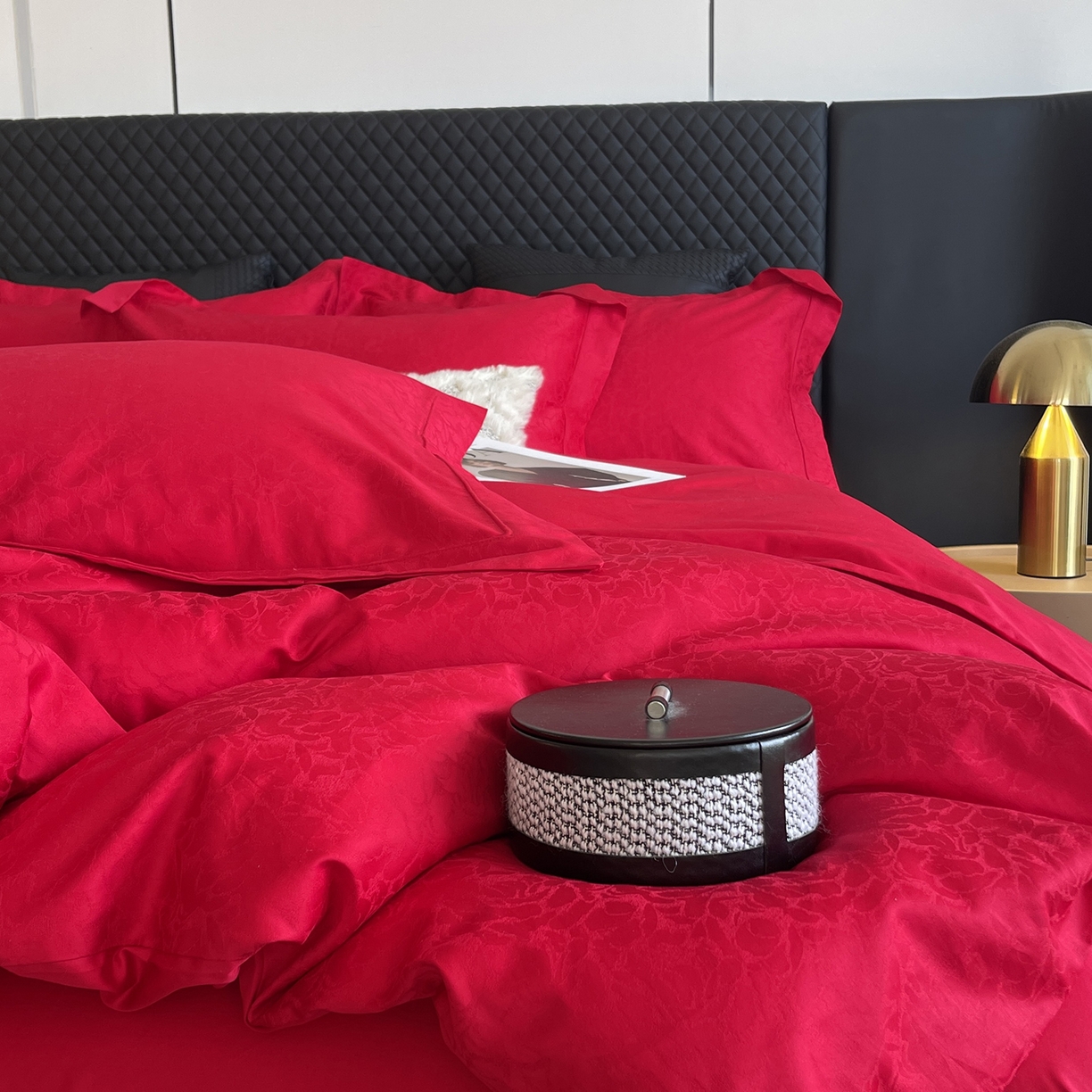 莱豫家纺 2025秋冬新款长绒棉纯棉提花四件套 格蕾丝