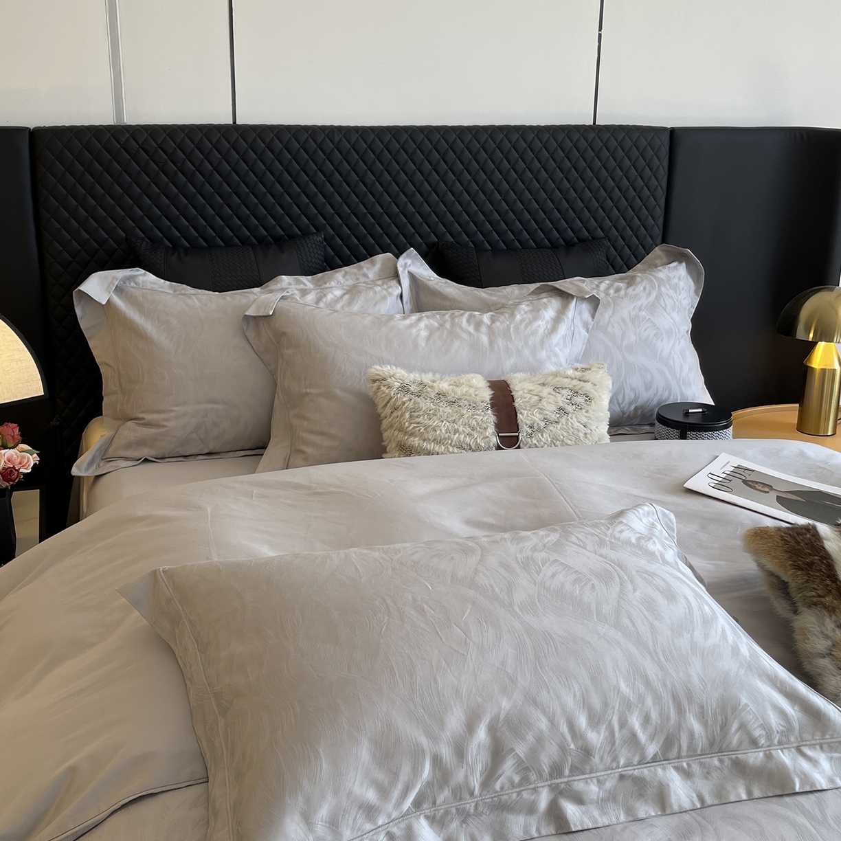 91家纺网 家纺一手货源 找家纺 莱豫家纺 2025秋冬新款长绒棉纯棉提花四件套 爱洛斯