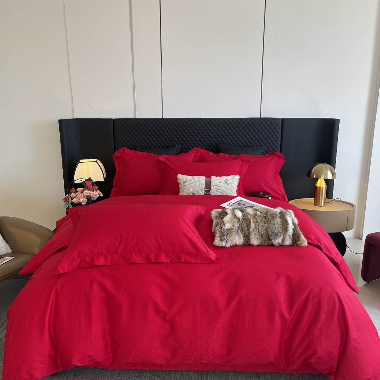 91家纺网 家纺一手货源 找家纺 莱豫家纺 2025秋冬新款长绒棉纯棉提花四件套 格蕾丝