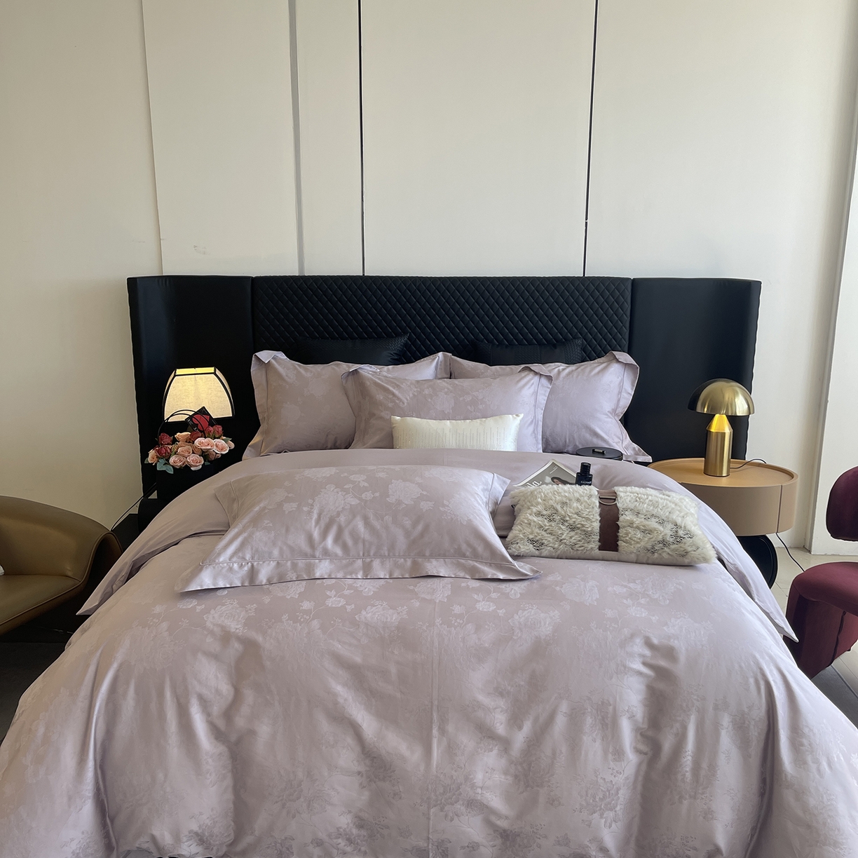 91家纺网 家纺一手货源 找家纺 莱豫家纺 2025秋冬新款长绒棉纯棉提花四件套 佩斯莉