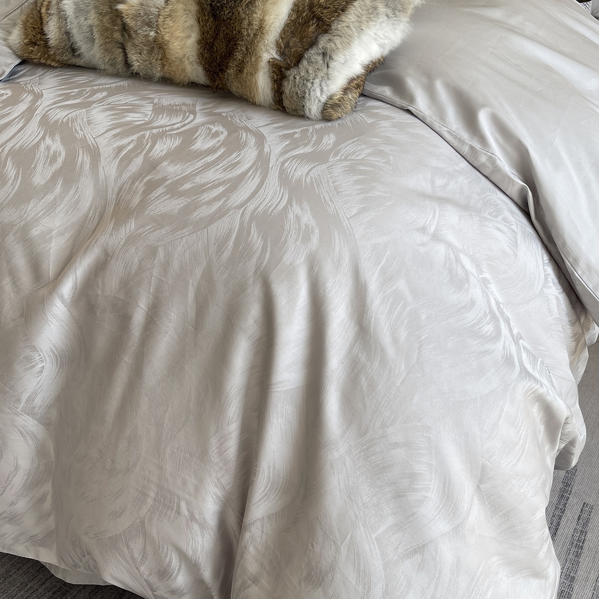 91家纺网 家纺一手货源 找家纺 莱豫家纺 2025秋冬新款长绒棉纯棉提花四件套 爱洛斯