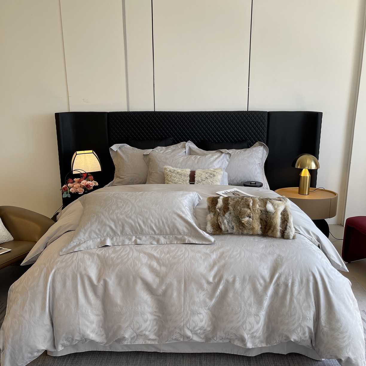 91家纺网 家纺一手货源 找家纺 莱豫家纺 2025秋冬新款长绒棉纯棉提花四件套 爱洛斯