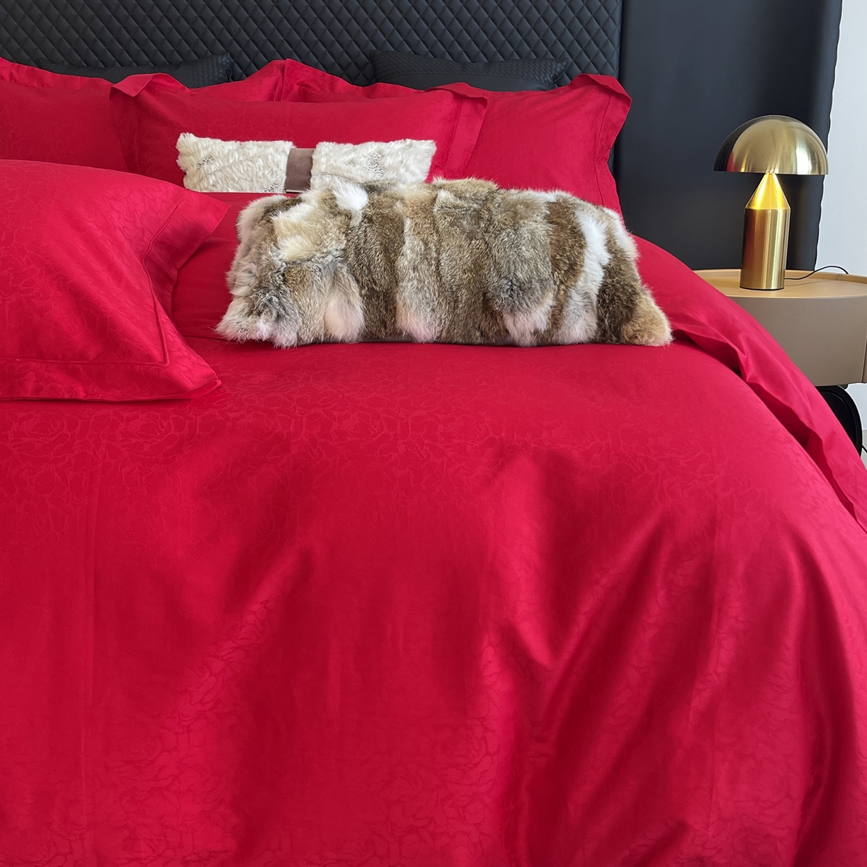 91家纺网 家纺一手货源 找家纺 莱豫家纺 2025秋冬新款长绒棉纯棉提花四件套 格蕾丝