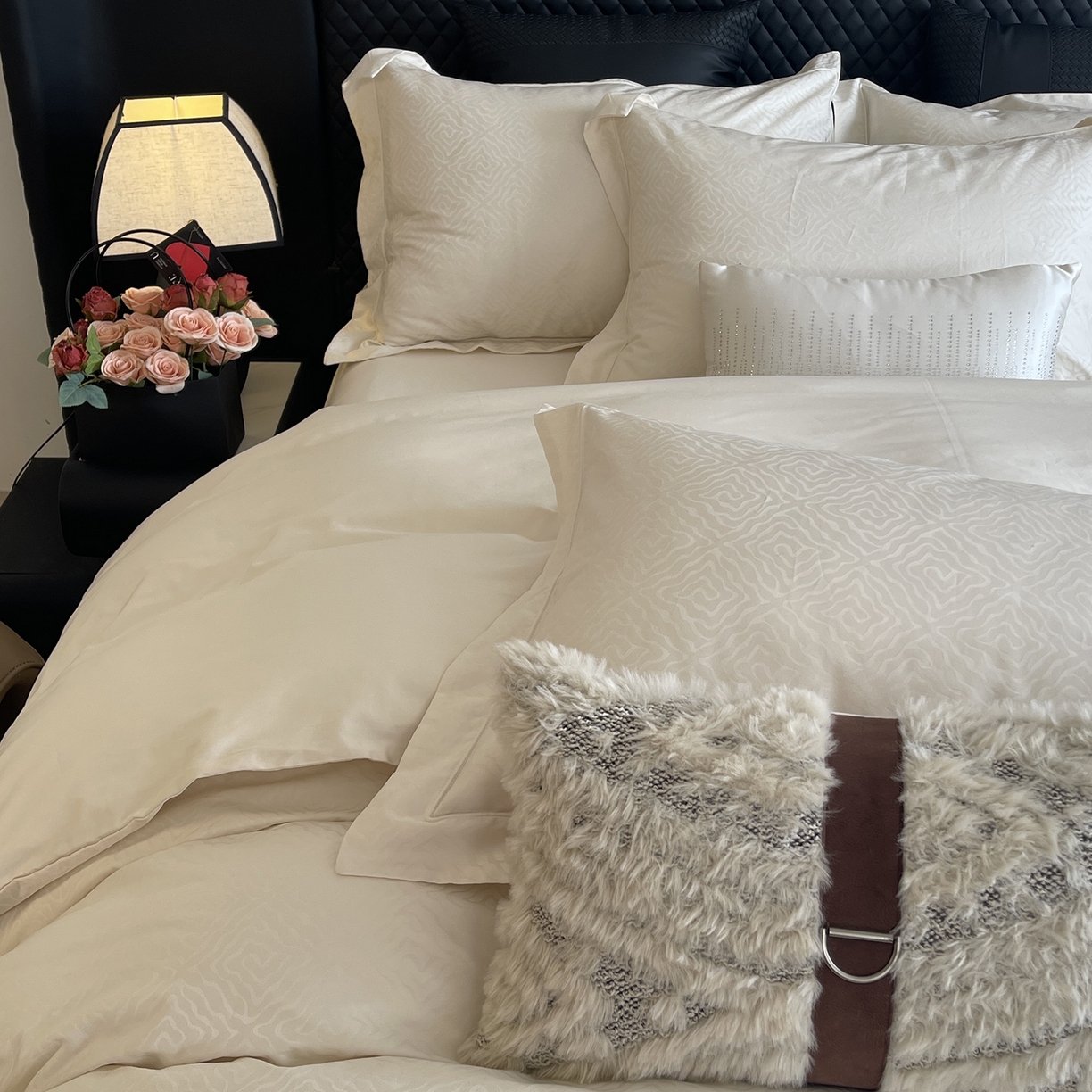 91家纺网 家纺一手货源 找家纺 莱豫家纺 2025秋冬新款长绒棉纯棉提花四件套 莱蒙