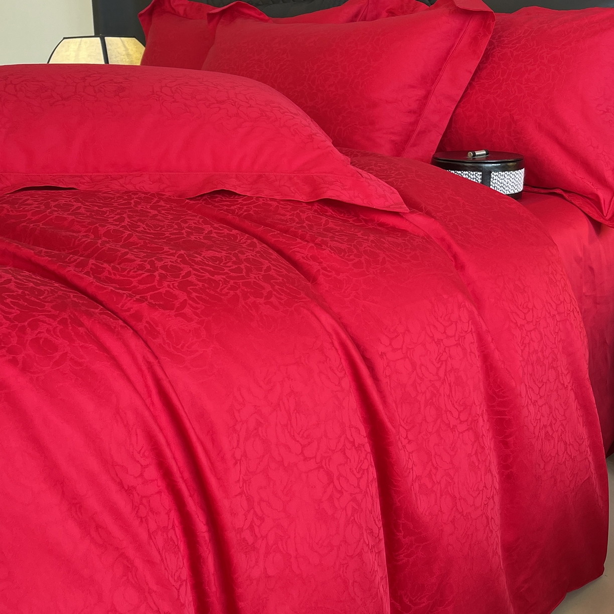 91家纺网 家纺一手货源 找家纺 莱豫家纺 2025秋冬新款长绒棉纯棉提花四件套 格蕾丝