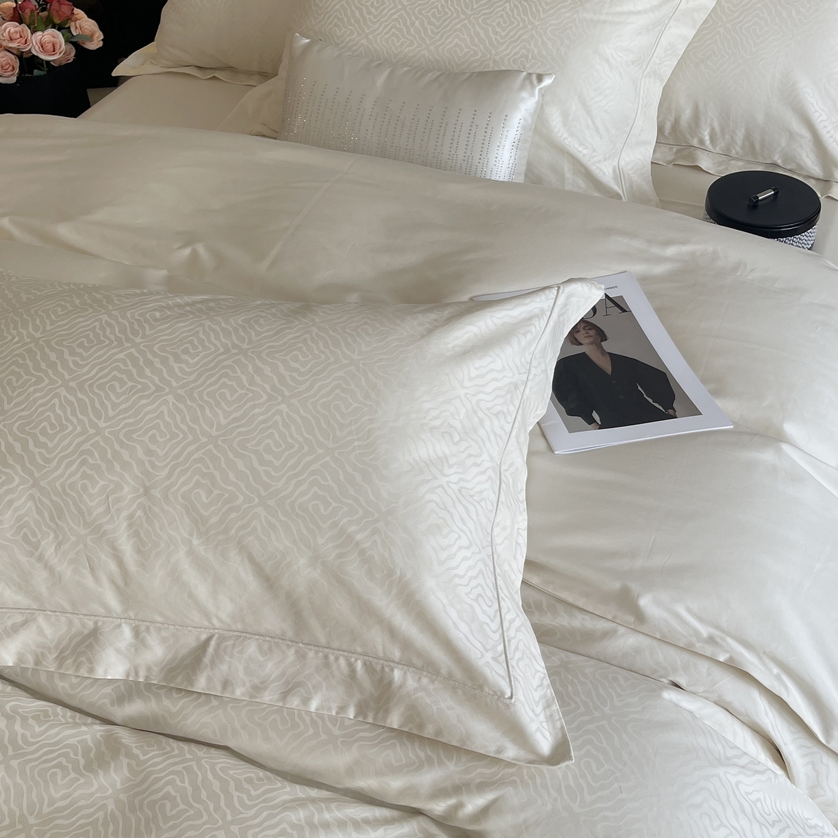 91家纺网 家纺一手货源 找家纺 莱豫家纺 2025秋冬新款长绒棉纯棉提花四件套 莱蒙