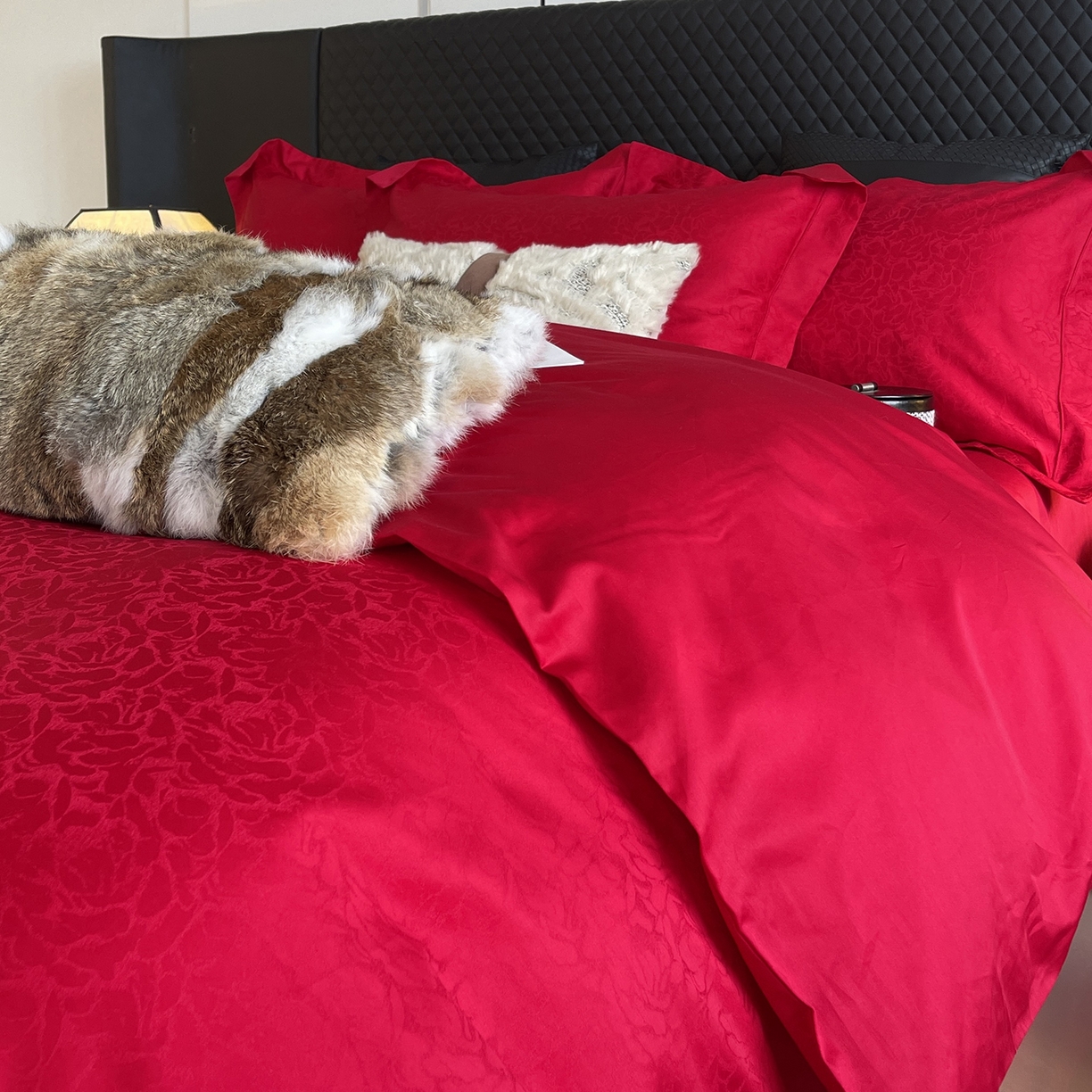 91家纺网 家纺一手货源 找家纺 莱豫家纺 2025秋冬新款长绒棉纯棉提花四件套 格蕾丝