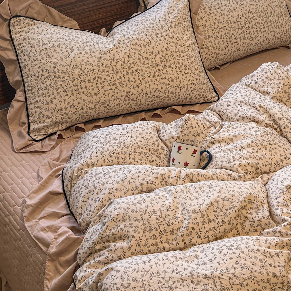 91家纺网 家纺一手货源 找家纺 美梦家纺 2025新款亲肤舒适高克重云感棉床盖四件套 赫拉