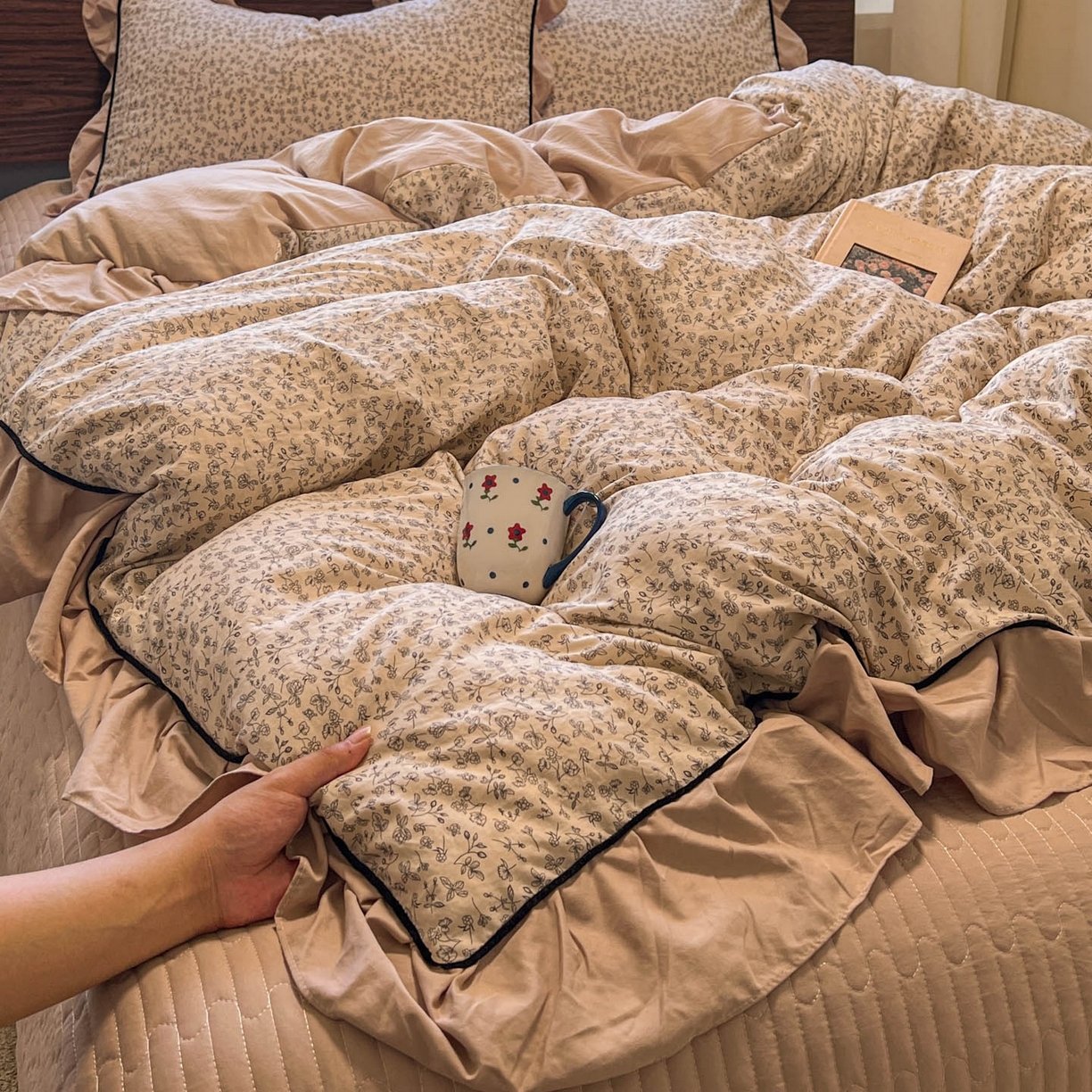 91家纺网 家纺一手货源 找家纺 美梦家纺 2025新款亲肤舒适高克重云感棉床盖四件套 赫拉