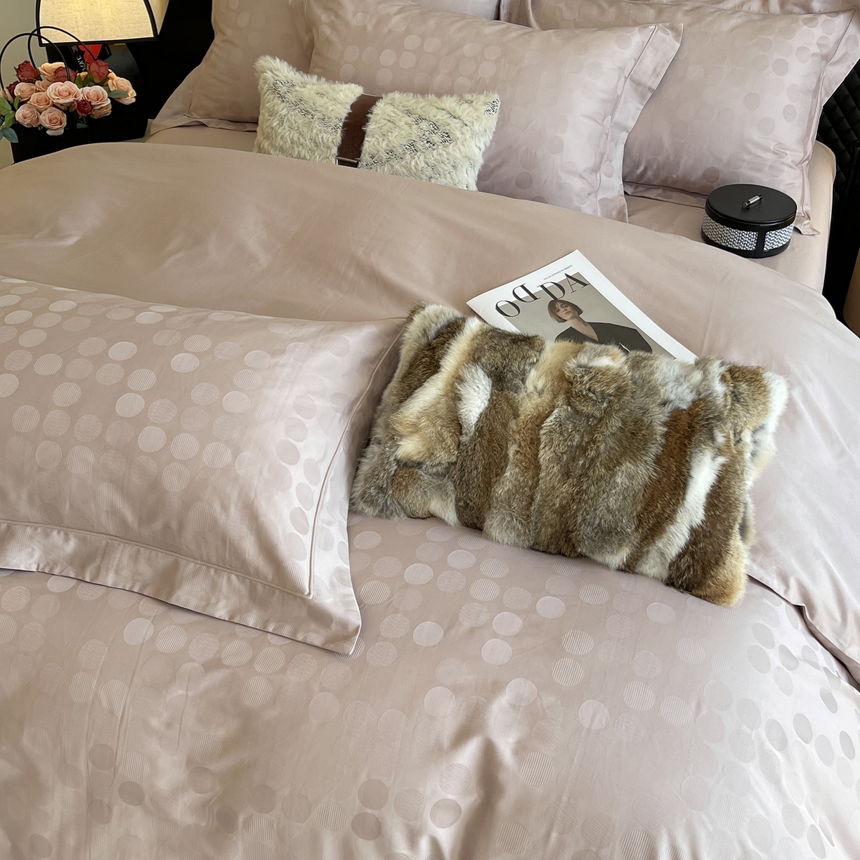 91家纺网 家纺一手货源 找家纺 莱豫家纺 2025秋冬新款长绒棉纯棉提花四件套 黛莉安