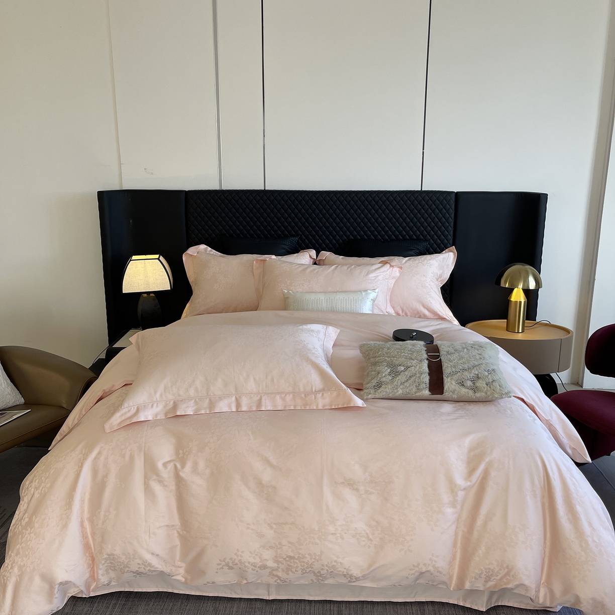 91家纺网 家纺一手货源 找家纺 莱豫家纺 2025秋冬新款长绒棉纯棉提花四件套 瓦妮莎