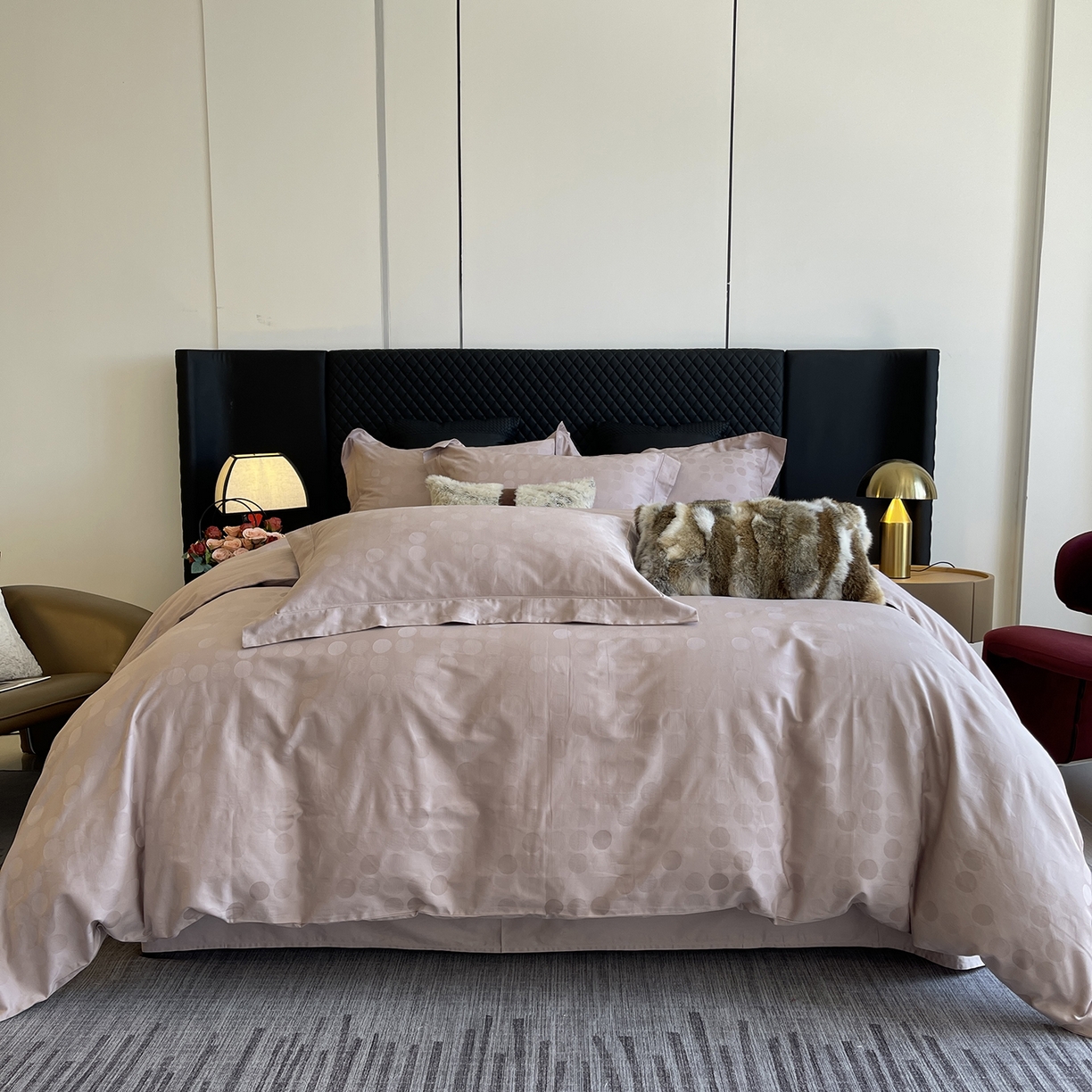 91家纺网 家纺一手货源 找家纺 莱豫家纺 2025秋冬新款长绒棉纯棉提花四件套 黛莉安