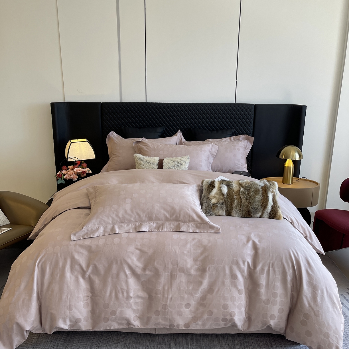 91家纺网 家纺一手货源 找家纺 莱豫家纺 2025秋冬新款长绒棉纯棉提花四件套 黛莉安