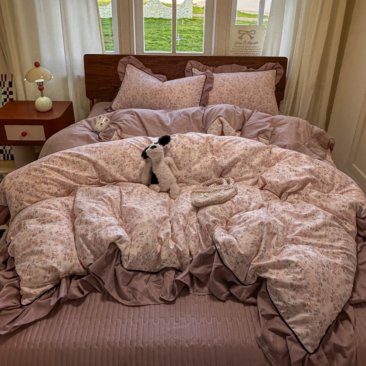 91家纺网 家纺一手货源 找家纺 美梦家纺 2025新款亲肤舒适高克重云感棉床盖四件套 花盏·黄