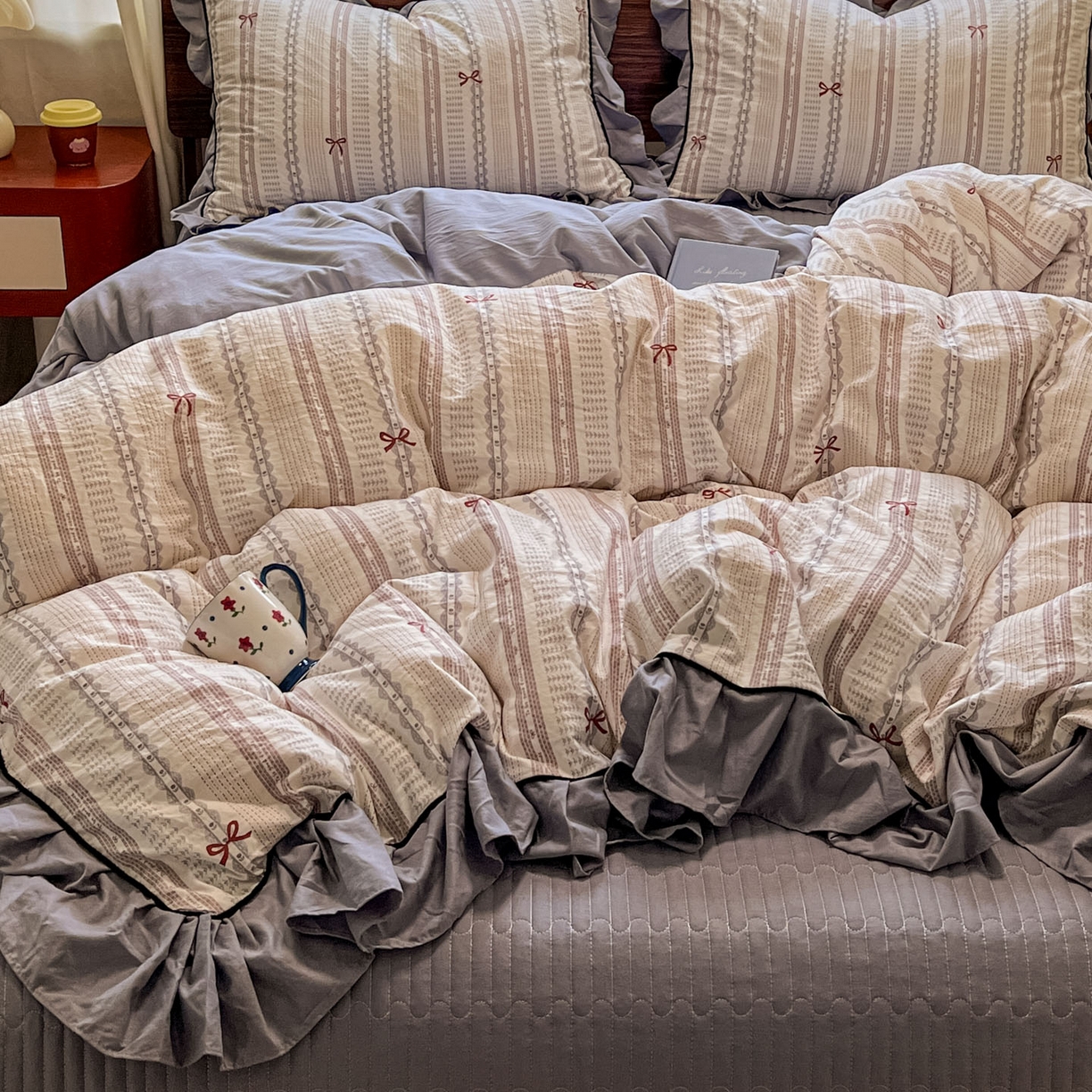 美梦家纺 2025新款亲肤舒适高克重云感棉床盖四件套 加纳