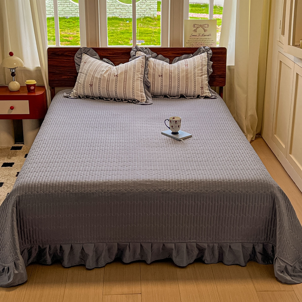 91家纺网 家纺一手货源 找家纺 美梦家纺 2025新款亲肤舒适高克重云感棉床盖四件套 加纳