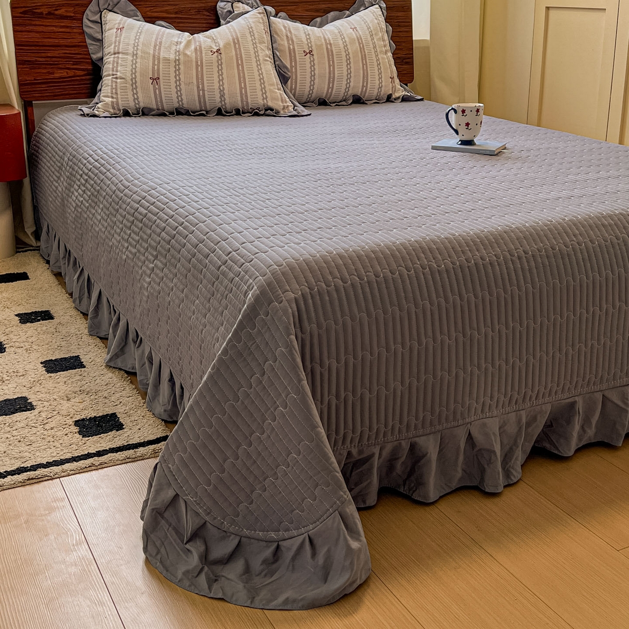 91家纺网 家纺一手货源 找家纺 美梦家纺 2025新款亲肤舒适高克重云感棉床盖四件套 加纳