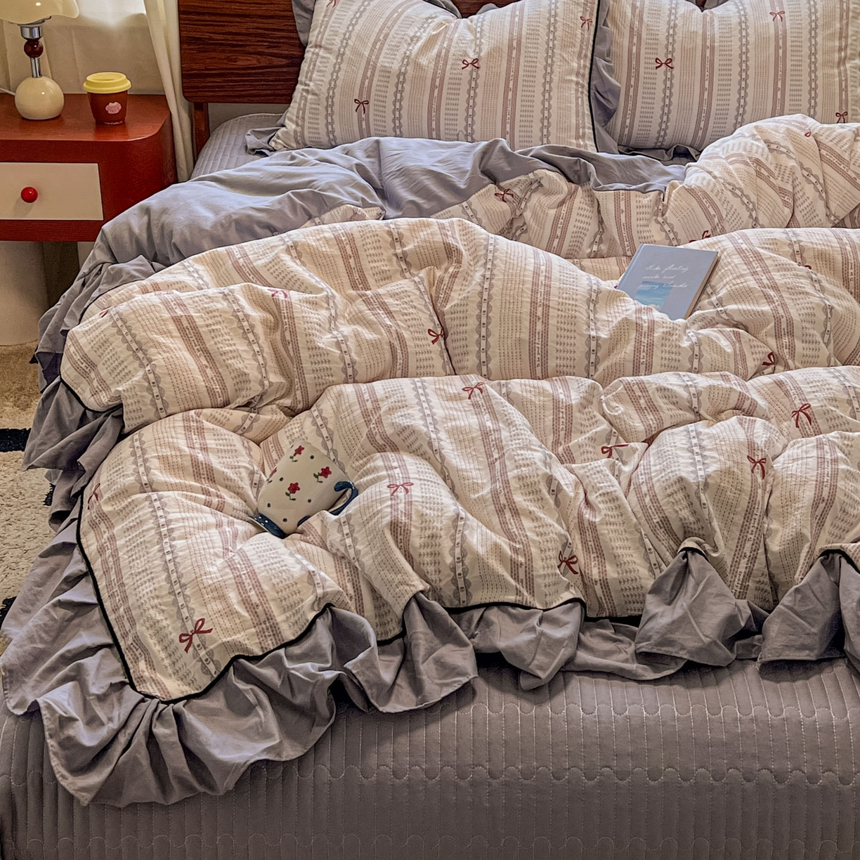 91家纺网 家纺一手货源 找家纺 美梦家纺 2025新款亲肤舒适高克重云感棉床盖四件套 加纳