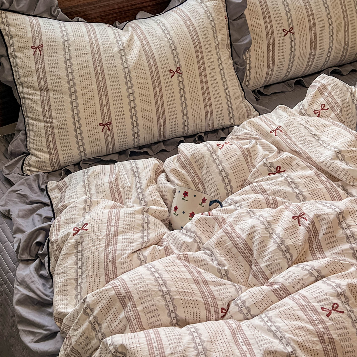 91家纺网 家纺一手货源 找家纺 美梦家纺 2025新款亲肤舒适高克重云感棉床盖四件套 加纳