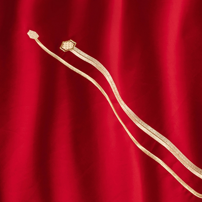 91家纺网 家纺一手货源 找家纺 柏拉图 2025新款100s长绒棉纯棉贡缎提花婚庆系列四件套多件套3 百子旺福