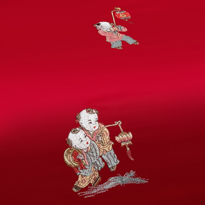 91家纺网 家纺一手货源 找家纺 柏拉图 2025新款100s长绒棉纯棉贡缎提花婚庆系列四件套多件套3 百子旺福