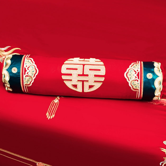 91家纺网 家纺一手货源 找家纺 柏拉图 2025新款100s长绒棉纯棉贡缎提花婚庆系列四件套多件套3 传承龙凤