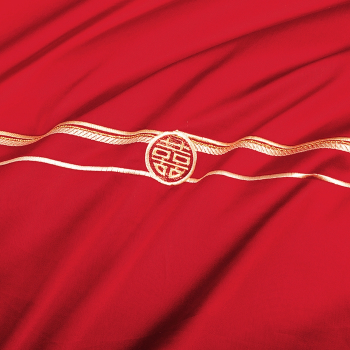 91家纺网 家纺一手货源 找家纺 柏拉图 2025新款100s长绒棉纯棉贡缎提花婚庆系列四件套多件套3 传承龙凤