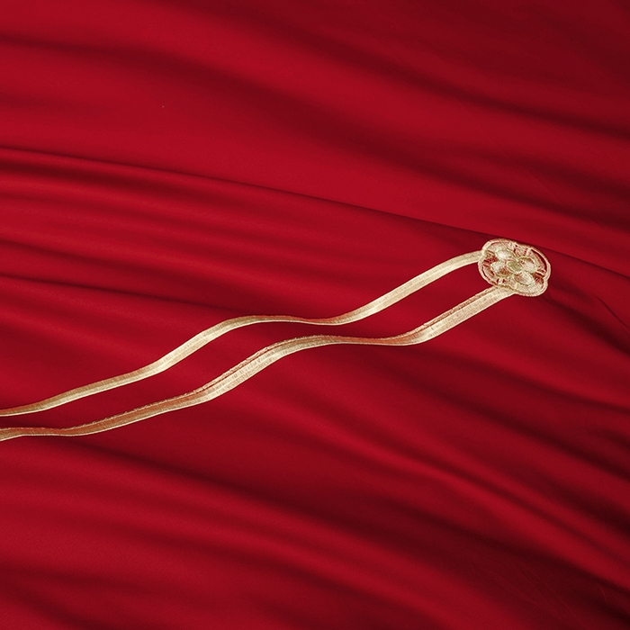 91家纺网 家纺一手货源 找家纺 柏拉图 2025新款100s长绒棉纯棉贡缎提花婚庆系列四件套多件套3 锦绣年华