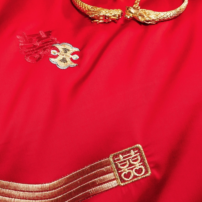 91家纺网 家纺一手货源 找家纺 柏拉图 2025新款100s长绒棉纯棉贡缎提花婚庆系列四件套多件套3 东方喜事