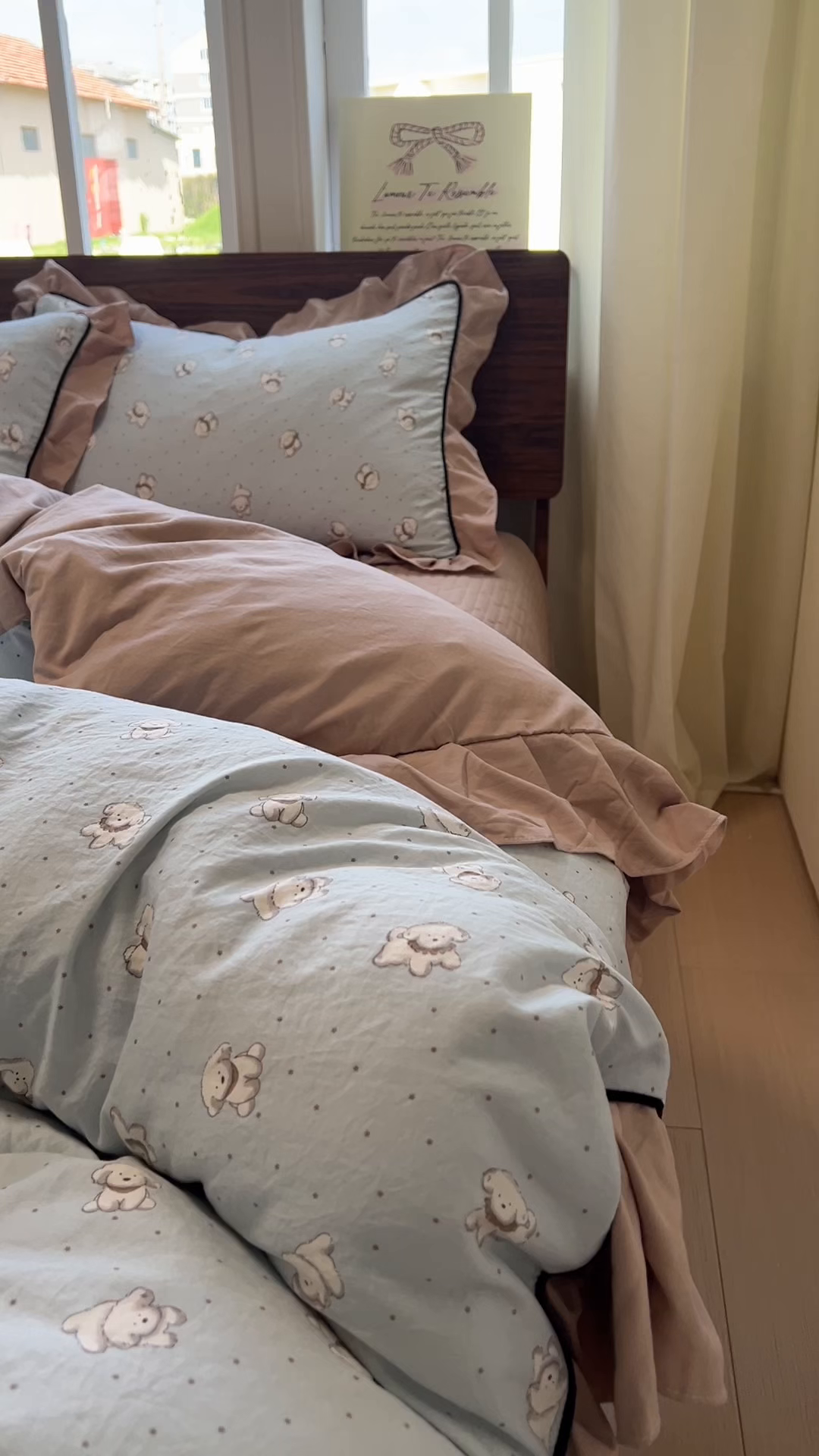 91家纺网 家纺一手货源 找家纺 美梦家纺 2025新款亲肤舒适高克重云感棉床盖四件套 星愿狗·绿