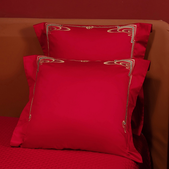 91家纺网 家纺一手货源 找家纺 柏拉图 2025新款100s长绒棉纯棉贡缎提花婚庆系列四件套多件套3 百子添福