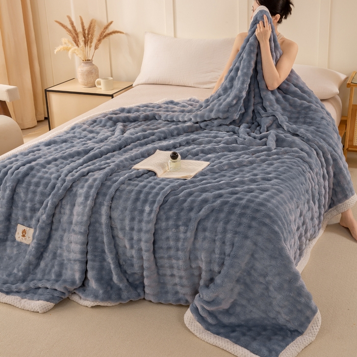 91家纺网 家纺一手货源 找家纺 （总）爱彼家纺 2025秋冬新款玉兔云绒毛毯毯子午睡毯玉兔云绒系列