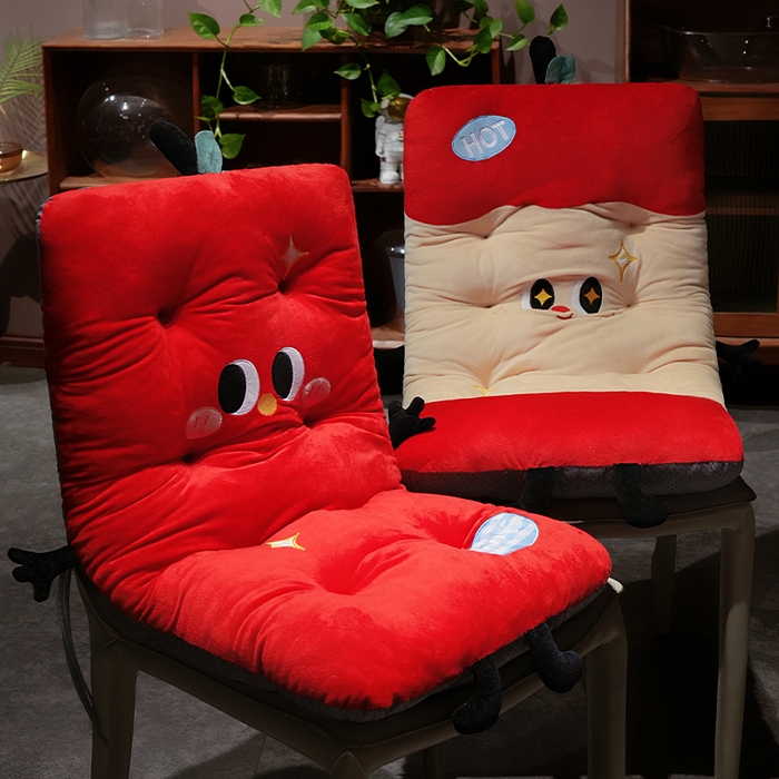 91家纺网 家纺一手货源 找家纺 （总）仟亿莱 2025新款大眼红苹果连体坐垫