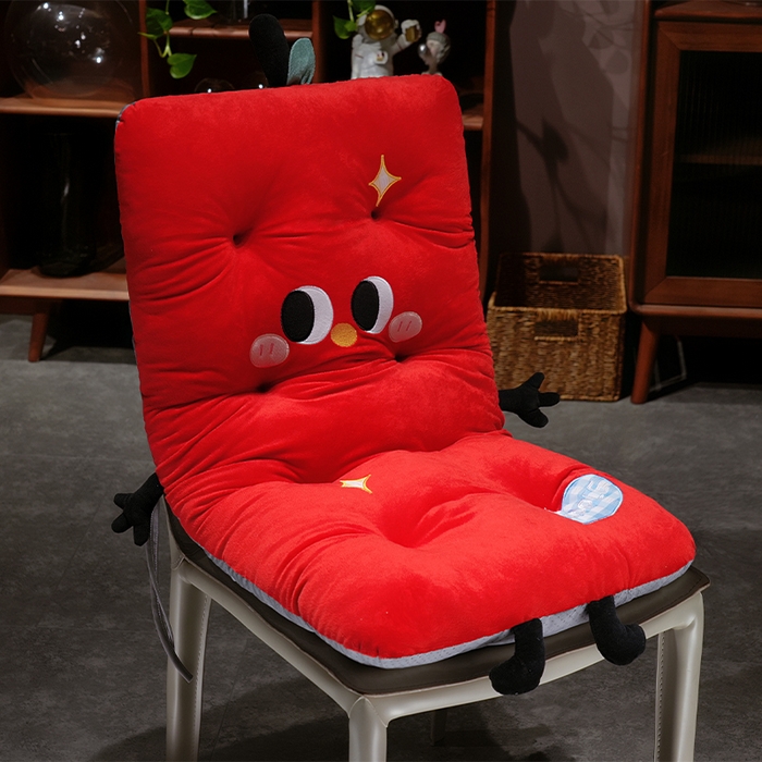 91家纺网 家纺一手货源 找家纺 （总）仟亿莱 2025新款大眼红苹果连体坐垫