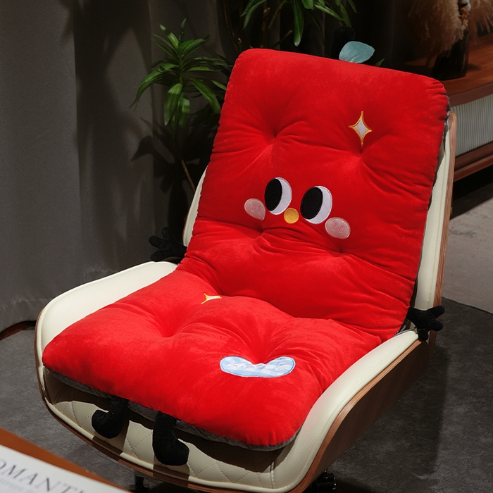 91家纺网 家纺一手货源 找家纺 仟亿莱 2025新款大眼红苹果连体坐垫 组合图仅供参考不可下单