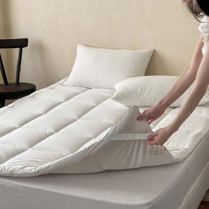 91家纺网 家纺一手货源 找家纺 三味舒屋 2025新款亲肤舒适简约本素棉花床褥 本素棉花床褥单边款