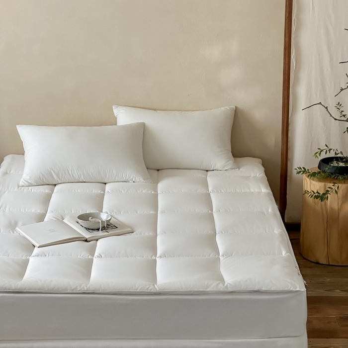 91家纺网 家纺一手货源 找家纺 三味舒屋 2025新款亲肤舒适简约本素棉花床褥 本素棉花床褥单边款