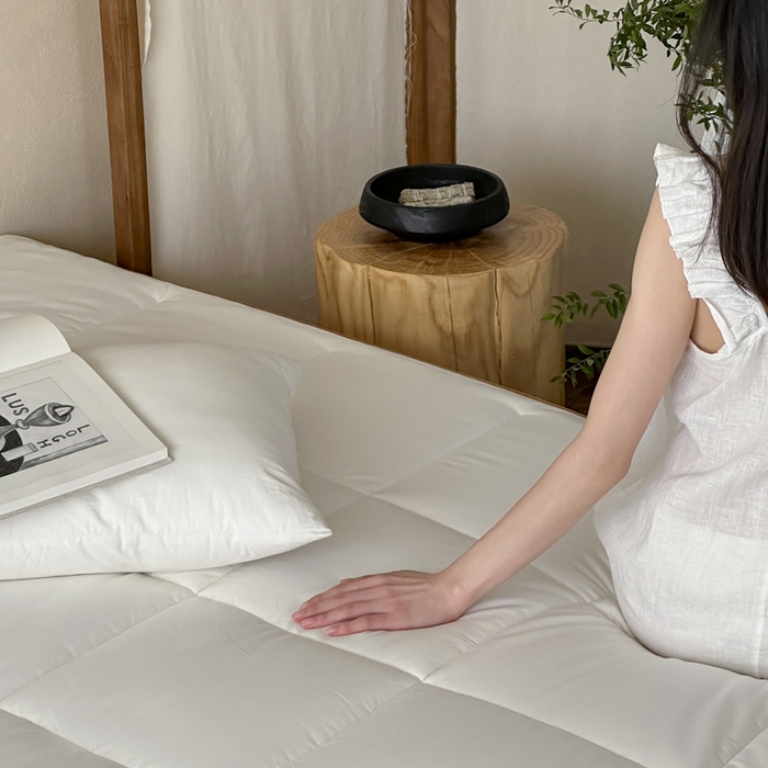 91家纺网 家纺一手货源 找家纺 三味舒屋 2025新款亲肤舒适简约本素棉花床褥 本源棉花床褥立体款