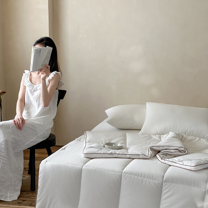 91家纺网 家纺一手货源 找家纺 三味舒屋 2025新款亲肤舒适简约本素棉花床褥 本源棉花床褥立体款